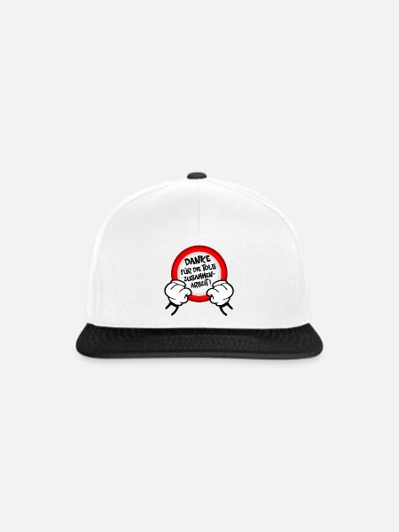Abschied Kollegen Danke - Snapback Cap - Weiß/Schwarz