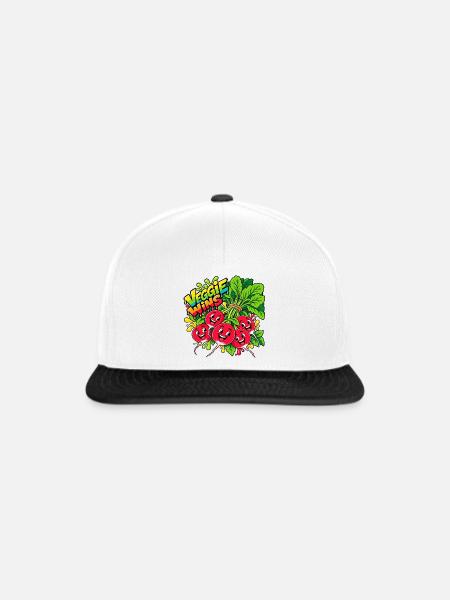 Veggie Wins Radieschen - Snapback Cap - Weiß/Schwarz