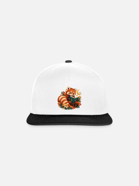 Red Panda Law at Night - Snapback Cap - Weiß/Schwarz