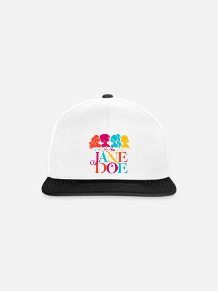 Ich bin Jane Doe - Snapback Cap - Weiß/Schwarz