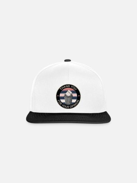 Thank You for Your Opinion - Snapback Cap - Weiß/Schwarz