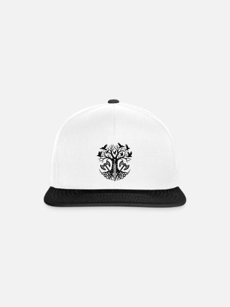 Wikinger-Baum des Lebens - Snapback Cap - Weiß/Schwarz