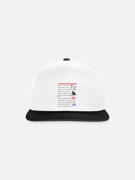 Kölsches Grundgesetz lustige Geschenkidee - Snapback Cap - Weiß/Schwarz