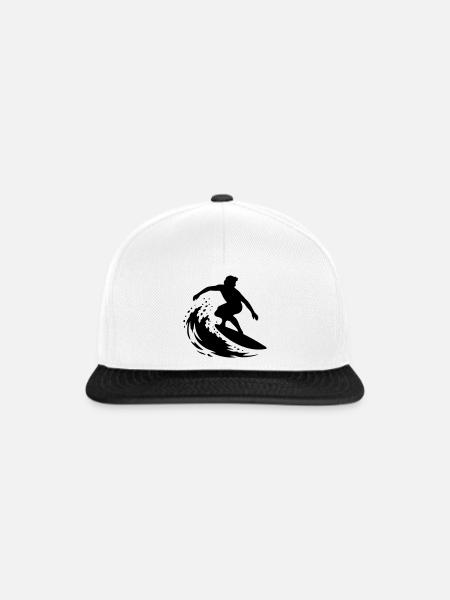 Surf - Snapback Cap - Weiß/Schwarz
