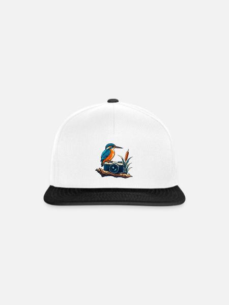 Eisväger vor der Kamera - Snapback Cap - Weiß/Schwarz
