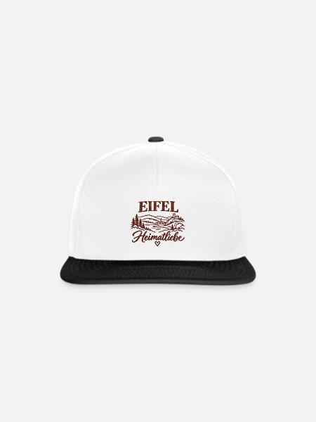 Eifel Heimatliebe - Snapback Cap - Weiß/Schwarz