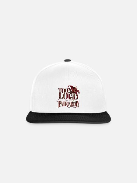 Too Loud For The Patriarchy - Snapback Cap - Weiß/Schwarz