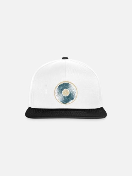 Naturvinyl – Kanu und Wald - Snapback Cap - Weiß/Schwarz