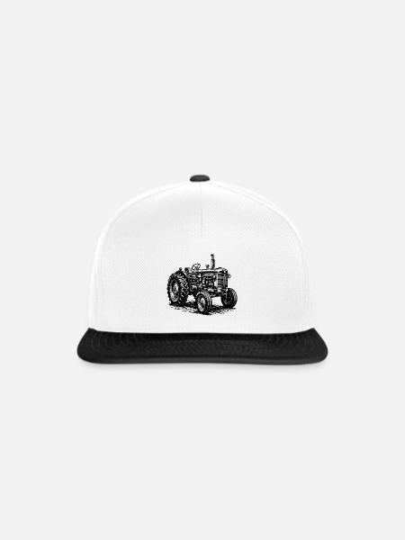 Traktor / Traktor / Traktor - Snapback Cap - Weiß/Schwarz