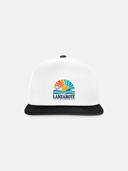 Lanzarote - Islas Canarias - Kanaren - Spanien - Snapback Cap - Weiß/Schwarz