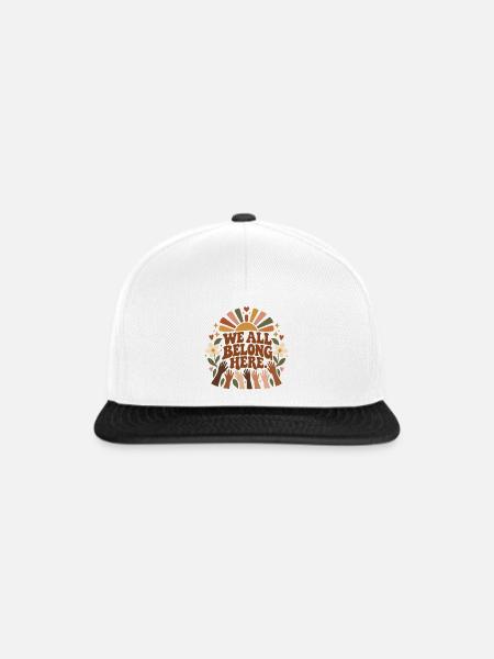 We All Belong Here - Snapback Cap - Weiß/Schwarz