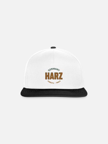 Harz Wald Trails Deutschland - Snapback Cap - Weiß/Schwarz