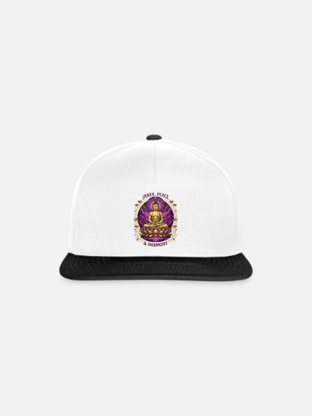 Buddha innerer Frieden und Harmonie - Snapback Cap - Weiß/Schwarz