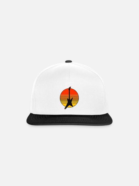 E Gitarre Sonnenuntergang - Snapback Cap - Weiß/Schwarz