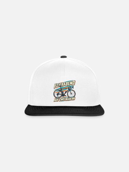 Rennrad Feierabend - Snapback Cap - Weiß/Schwarz