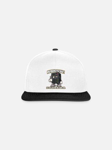 Rufbereitschaft – Lustiger IT-Admin-Server - Snapback Cap - Weiß/Schwarz