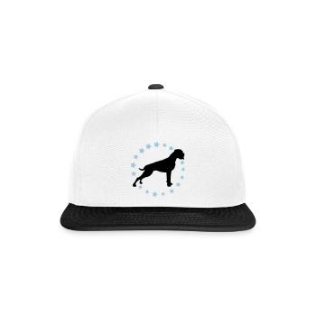 Boxer Sternenkreis 2 farb - Snapback Cap - Weiß/Schwarz - Vorne