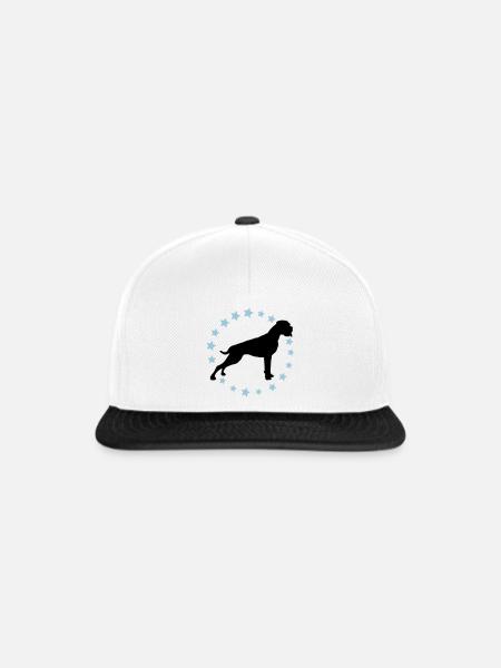 Boxer Sternenkreis 2 farb - Snapback Cap - Weiß/Schwarz