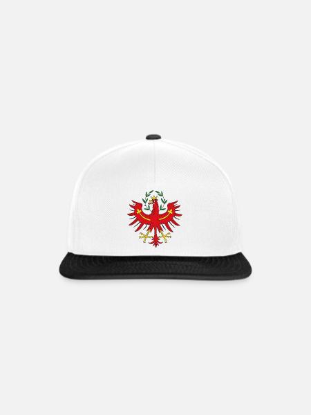 Tirol, Tiroler Adler - Snapback Cap - Weiß/Schwarz
