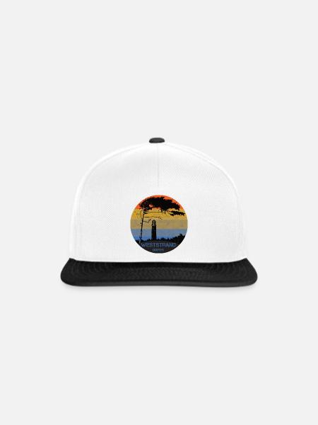 Ostsee, Darss, Weststrand - Snapback Cap - Weiß/Schwarz