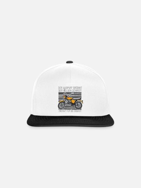 Ost Moped S51 - Snapback Cap - Weiß/Schwarz