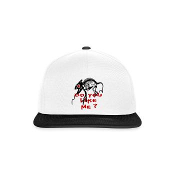 M’aimes-tu, gecko - Casquette snapback - blanc/noir - Devant