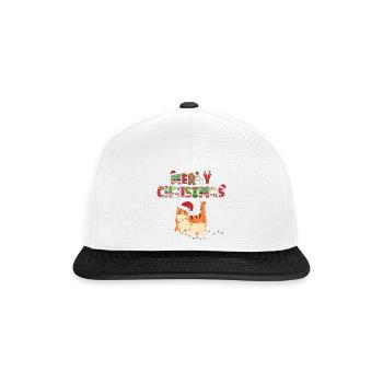 Merry Christmas - Snapback Cap - Weiß/Schwarz - Vorne