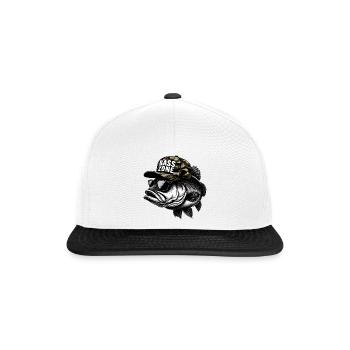 Zone de bar rayé - Casquette snapback - blanc/noir - Devant