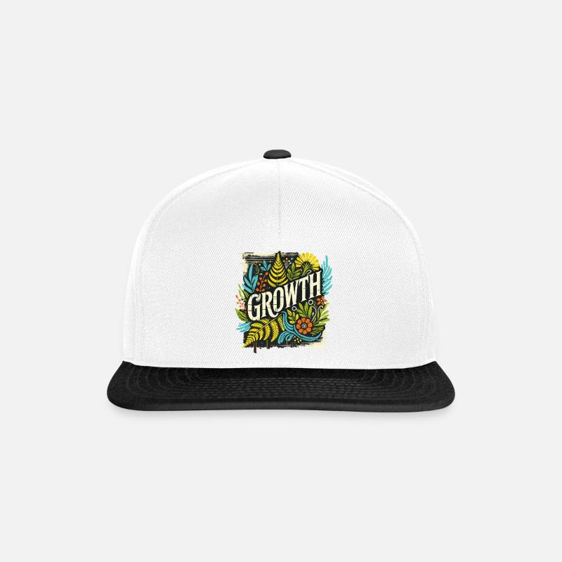 Growth - Snapback Cap - Weiß/Schwarz
