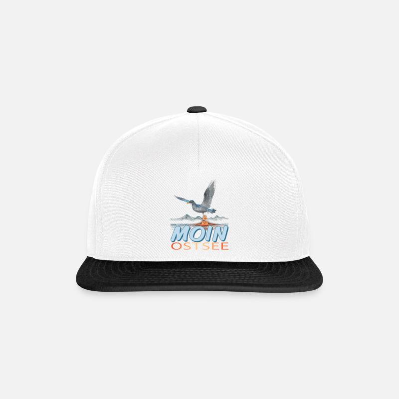 Moin Ostsee - Snapback Cap - Weiß/Schwarz