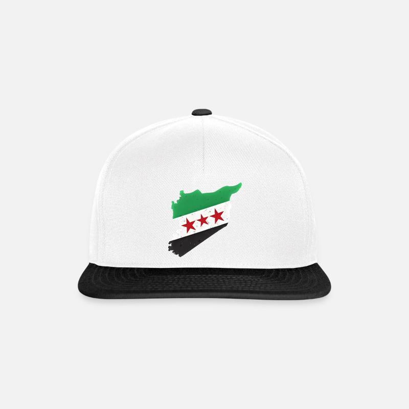 Freies Syrien Flagge - Snapback Cap - Weiß/Schwarz