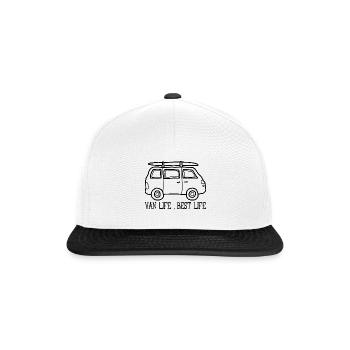 Aus dem Leben, Bestes Leben - Snapback Cap - Weiß/Schwarz - Vorne