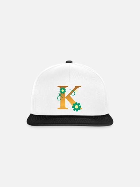 K - Snapback Cap - Weiß/Schwarz