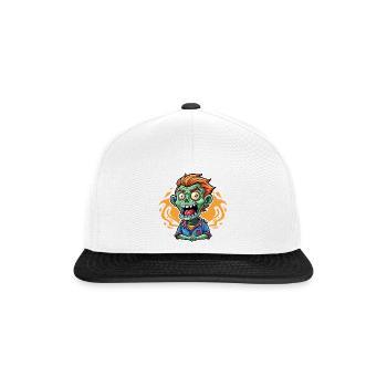 Funny Zombie Cartoon - Snapback Cap - white/black - Front