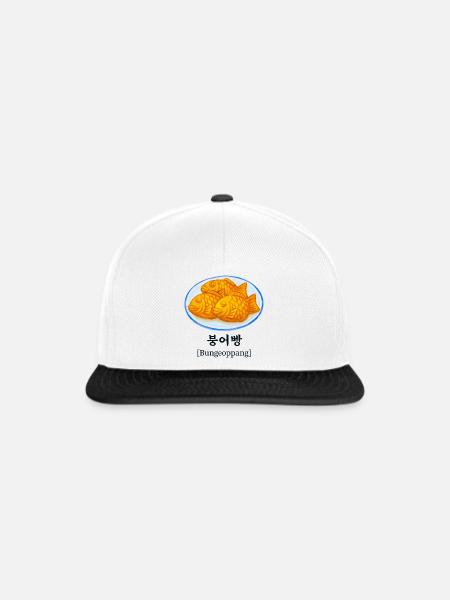 Bungeoppang--4-200x - Snapback Cap - Weiß/Schwarz