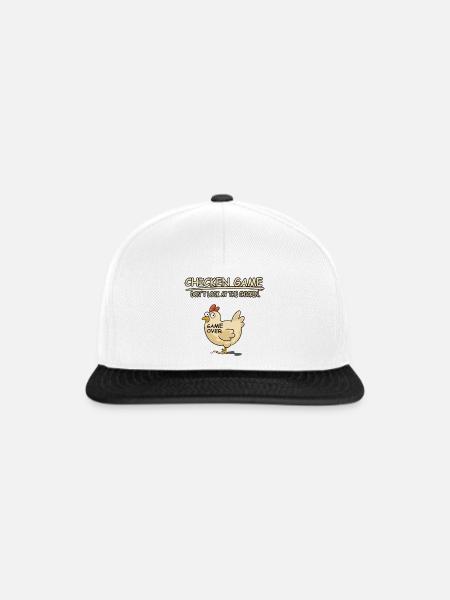 GAMER CHICKEN - Snapback Cap - Weiß/Schwarz