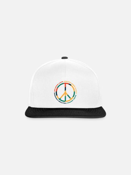 Menschenrechte - Snapback Cap - Weiß/Schwarz
