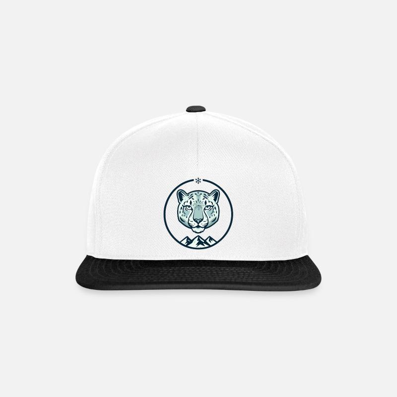 Mountain snow leopard - Snapback Cap - white/black