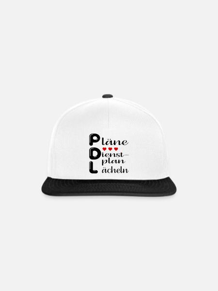 Pflegedienstleitung Pläne - Snapback Cap - Weiß/Schwarz