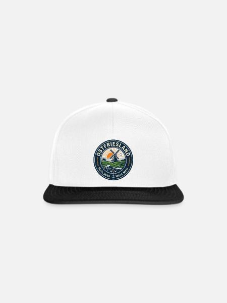 Ostfriesland Logo - Snapback Cap - Weiß/Schwarz