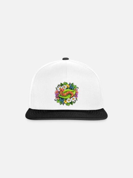 Hundertfüßer Cartoon - Snapback Cap - Weiß/Schwarz