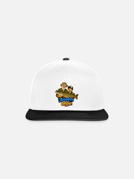 Opa Angelbuddy - Snapback Cap - Weiß/Schwarz