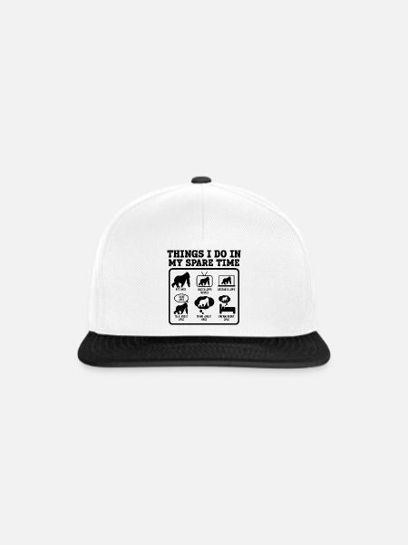 AFFEN SPRUCH HUMOR - Snapback Cap - Weiß/Schwarz