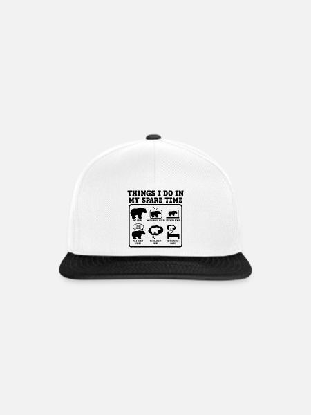 Bären Begeisterung Humor - Snapback Cap - Weiß/Schwarz