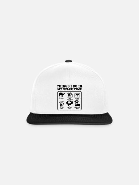 Kamel Hobbys Humor - Snapback Cap - Weiß/Schwarz