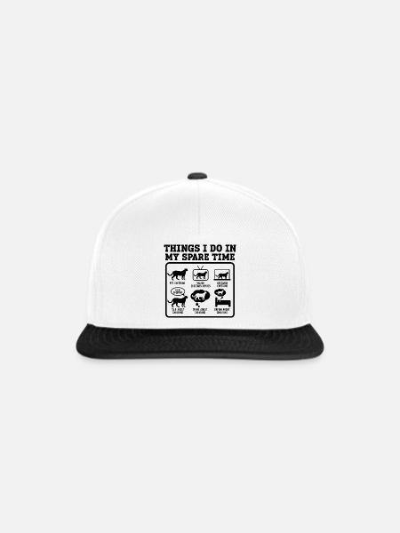 Cheetah Spare Time - Snapback Cap - Weiß/Schwarz