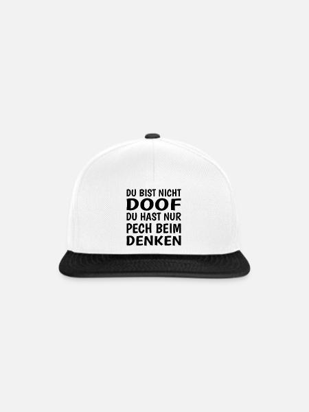 Sarkasmus Spruch - Snapback Cap - Weiß/Schwarz