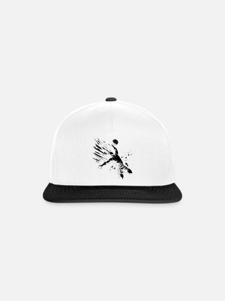 Volleyballer Zeichnung - Snapback Cap - Weiß/Schwarz
