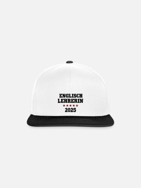Englischlehrerin 2025 Studium Lehramt Studentin - Snapback Cap - Weiß/Schwarz