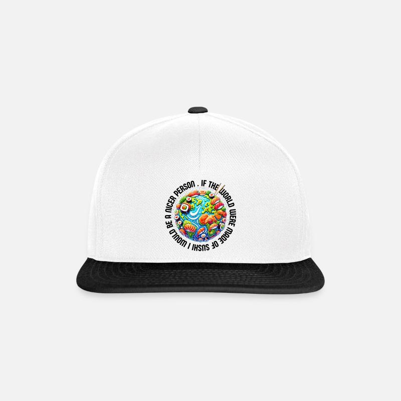 SushiPlanet - Casquette snapback - blanc/noir